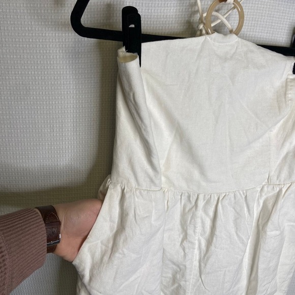 Old Navy | white linen blend O ring halter romper womens‎ size XL NWT NEW - Picture 5 of 10